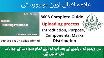 Complete Guidelines 8608 | B.ed | Teaching Practice II | Lesson Plans | Action Plan |