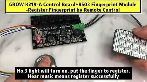 GROW K219 A+R503 Add Fingerprints by Remote Control