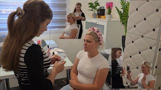 DANAS BELMINA NADOGRADNJA NOKTIJU TREPAVICA I ŠMINKA I FRIZURA ZA IZUDINU#shopping