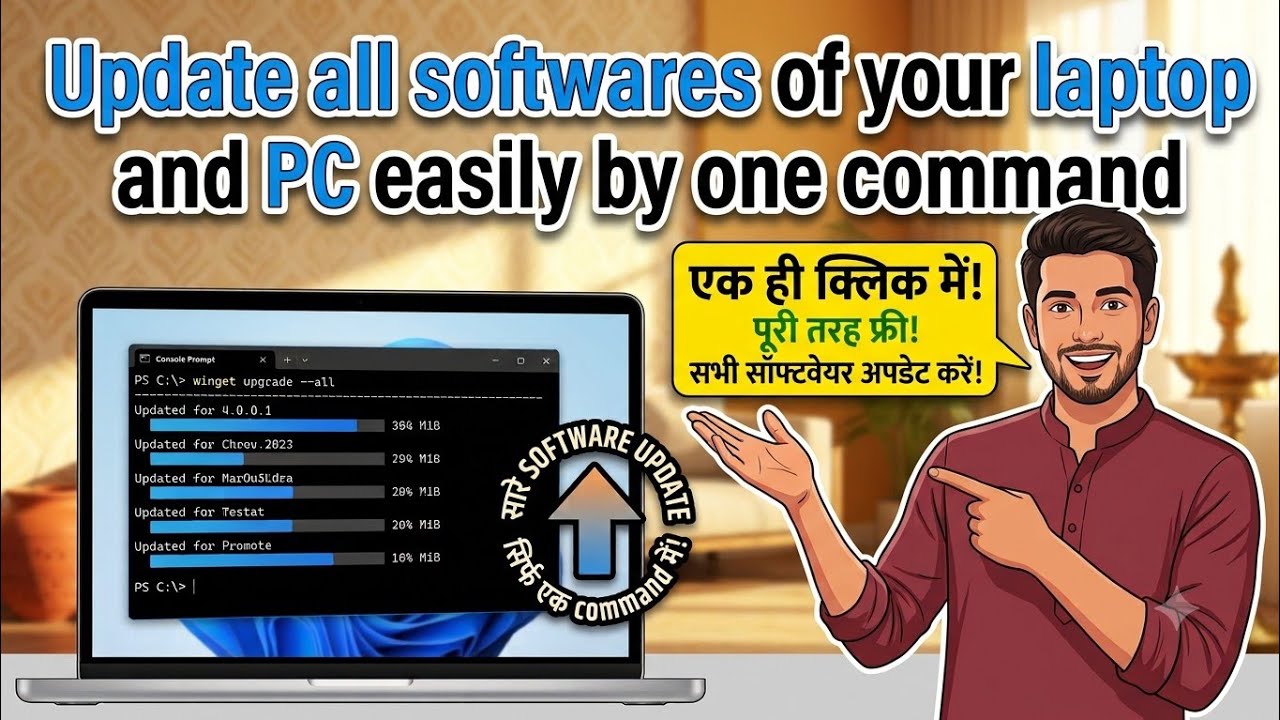 How to Update ALL Apps & Software FAST Using CMD in Laptop/PC (2026 ...