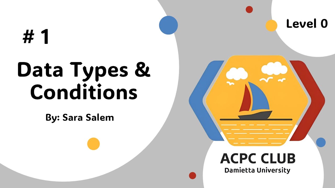 Level 0 - Session 1 - Data types & conditions - YouTube