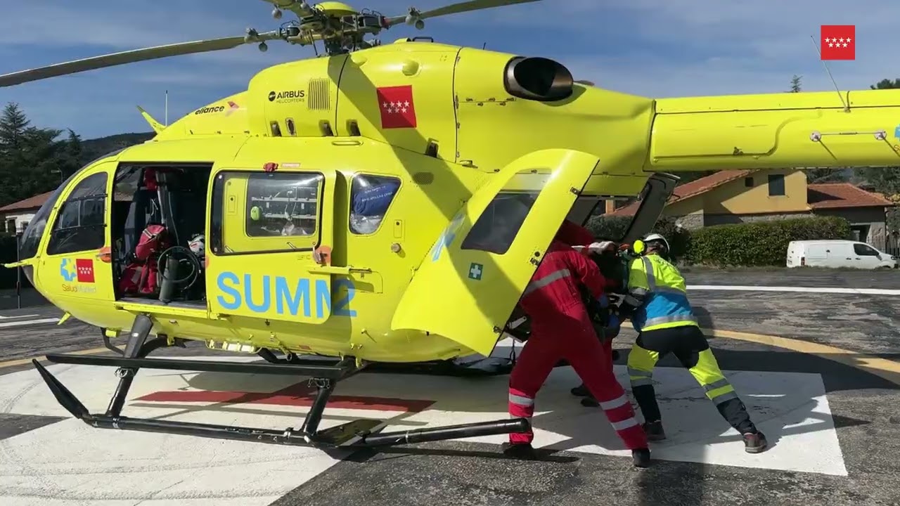 Caída accidental de una mujer al interior de una piscina vacía en Moralzarzal desde una altur