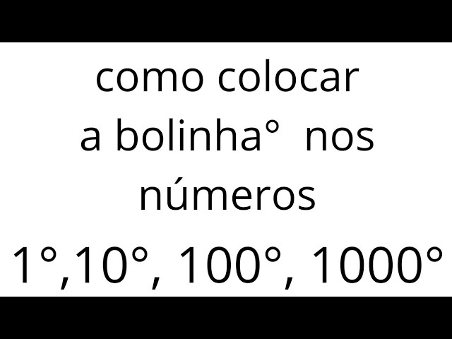 Como fazer o símbolo de numeral ordinal ( º ) ou ( ª ) no Word?