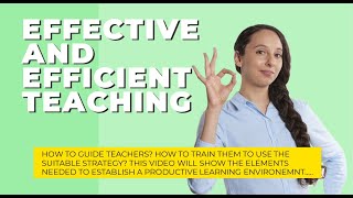 Effective and Efficient Teaching - Techniques and Strategies #latest #trends in #education