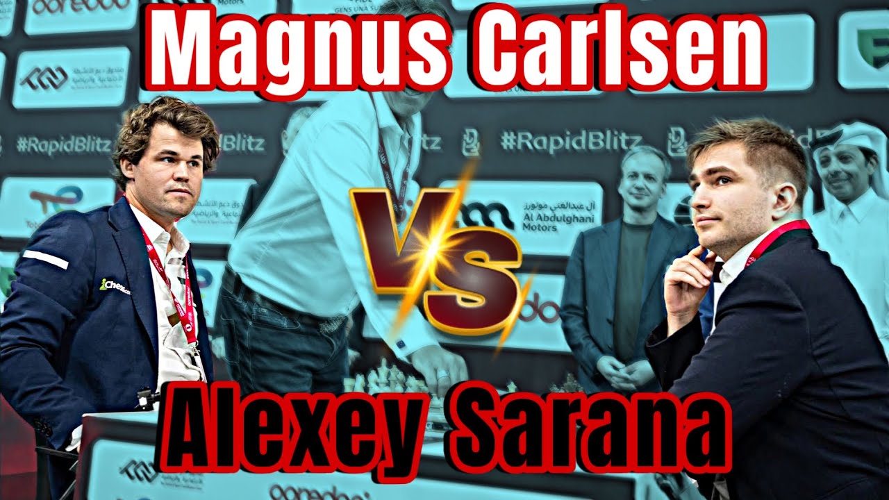 Magnus Carlsen vs Alexey Sarana — Round 10 at the FIDE World Rapid 2025