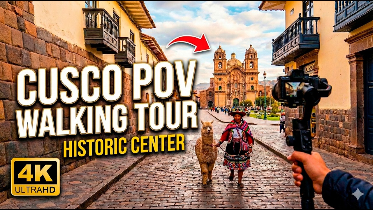 POV Walking Tour Cusco | Historic Center | No Commentary | 4K