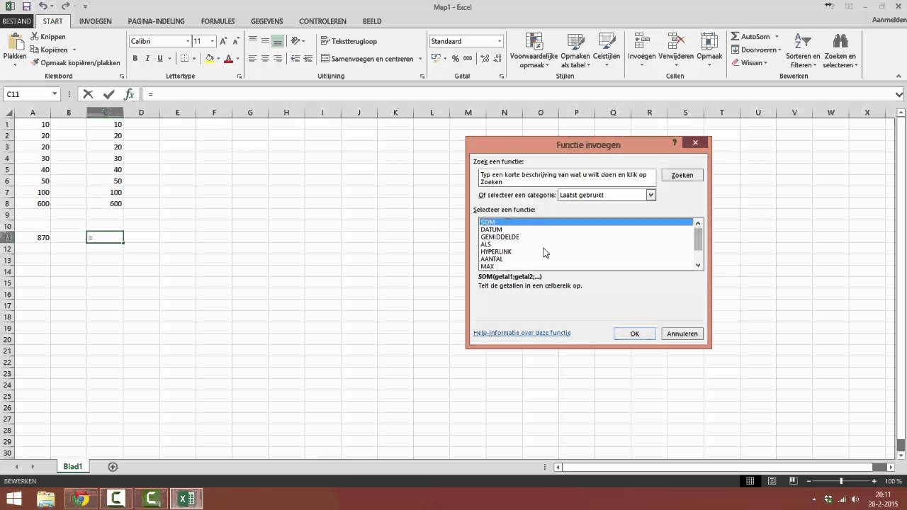 New Excel - automatisch laten optellen