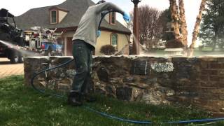 Stone Wall Cleaning With Low Pressure York PA