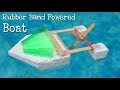 How to Make a Rubber Band Powered Boat - Simple Elastic Band Paddle Boat