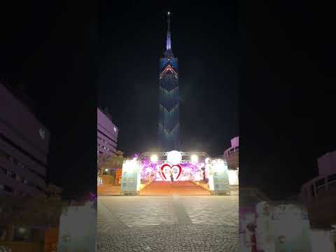 【記録】冬の福岡タワーイルミネーション #今日の福岡