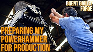 Preparing your Power Hammer for Production- Brent Bailey Forge- Little Giant 250lb Mechanical Hammer