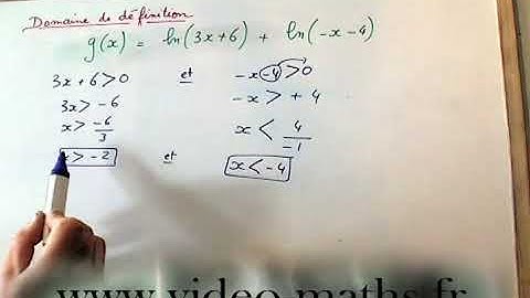 Logarithme népérien et domaine de définition. MATHS TERMINALE