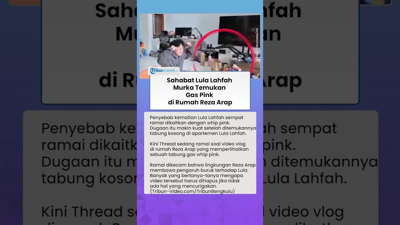 Sahabat Lula Lahfah Temukan Kejanggalan Gas Pink di Rumah Reza Arap, Diduga Bawa Pengaruh Buruk