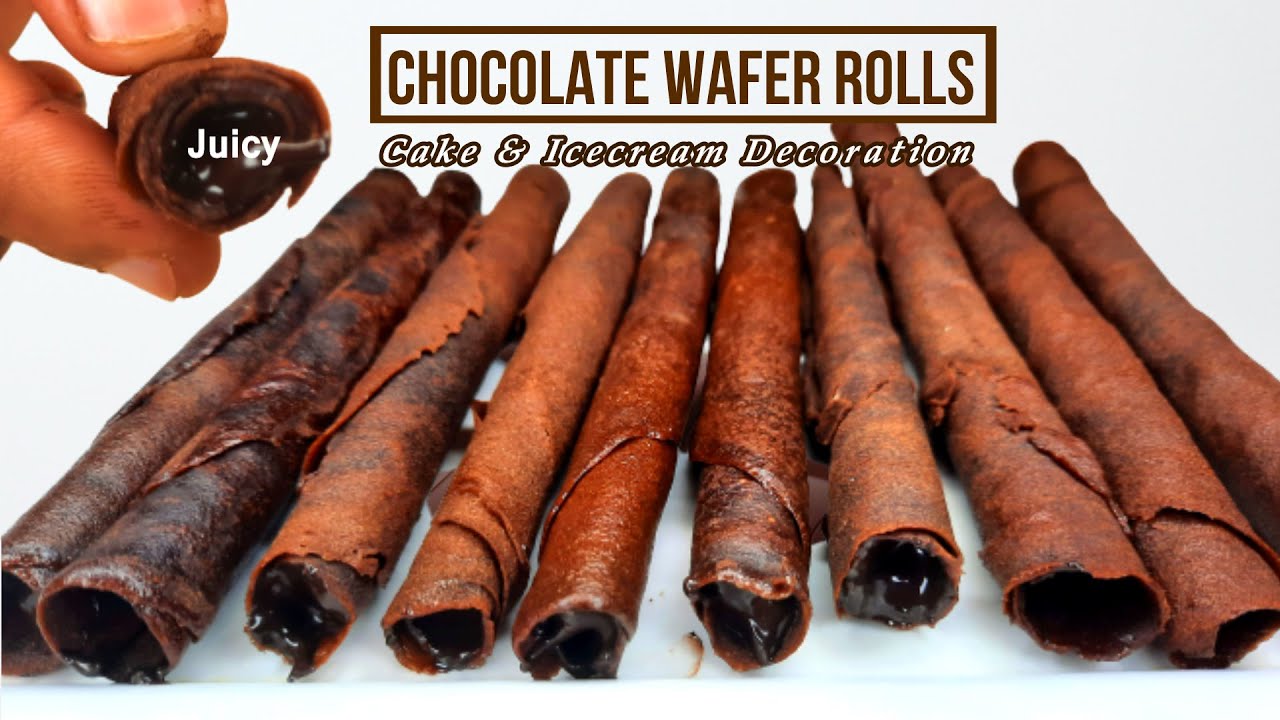 CRUNCHY CHOCOLATE WAFER ROLL RECIPE | NO OVEN | EGGLESS |