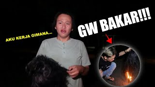 BAKAR RAMBUT PALSU ANGGI **katanya mau jadi cowo**