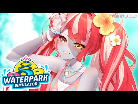 【WATERPARK SIMULATOR】 TRICK OR TREAT!! LET'S GO FOR A SWIM!!【Kureiji Ollie】 video thumb