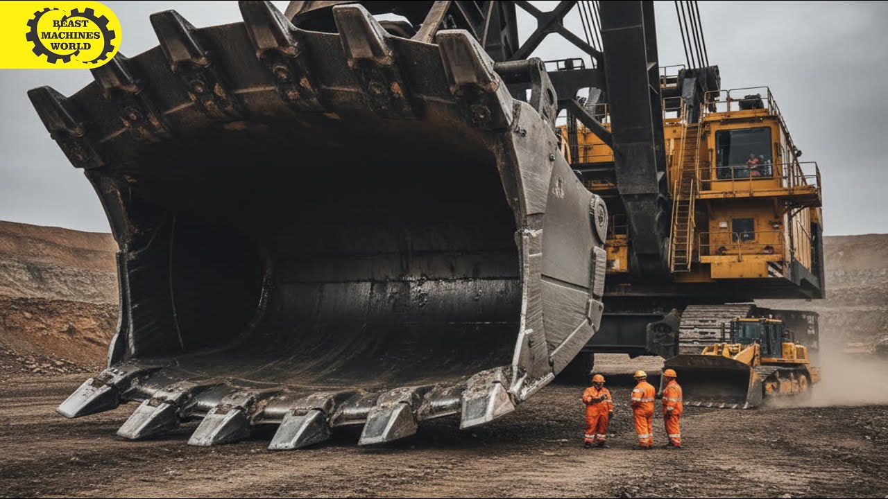 БЕЗУМНЫЕ горнодобывающие машины в действии — невероятная мощь мегаэкскаваторов