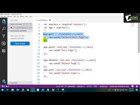 33 Node js Express js    Route Routing Table in express and use public ضبط عناوين الموقع وإستخدام عر