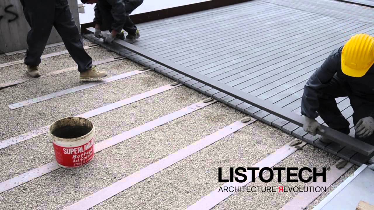 Listotech posa su ghiaietto. youtube