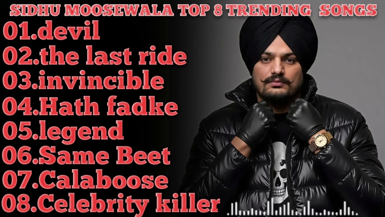 Sidhu moosewala top 8 trending songs Punjabi song viral video 😎🎙️