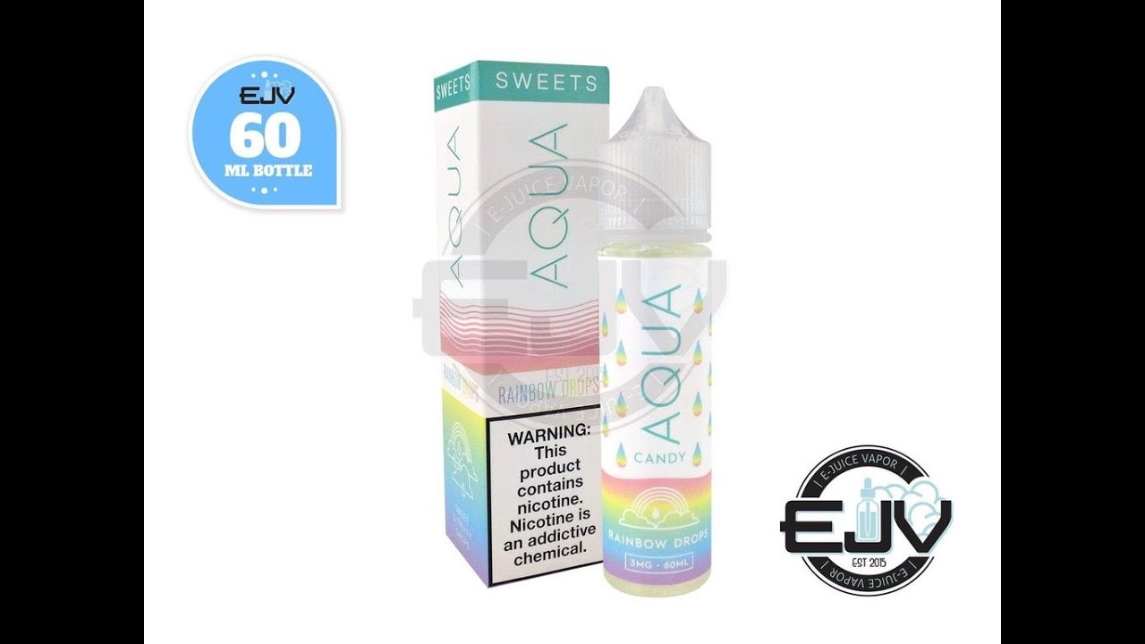 AQUA SWEETS RAINBOW DROPS E LIQUID REVIEW YouTube