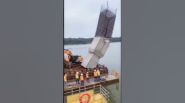the newly installed bridge pillar suddenly collapsed 🌉 #engineering #bridge #collapse