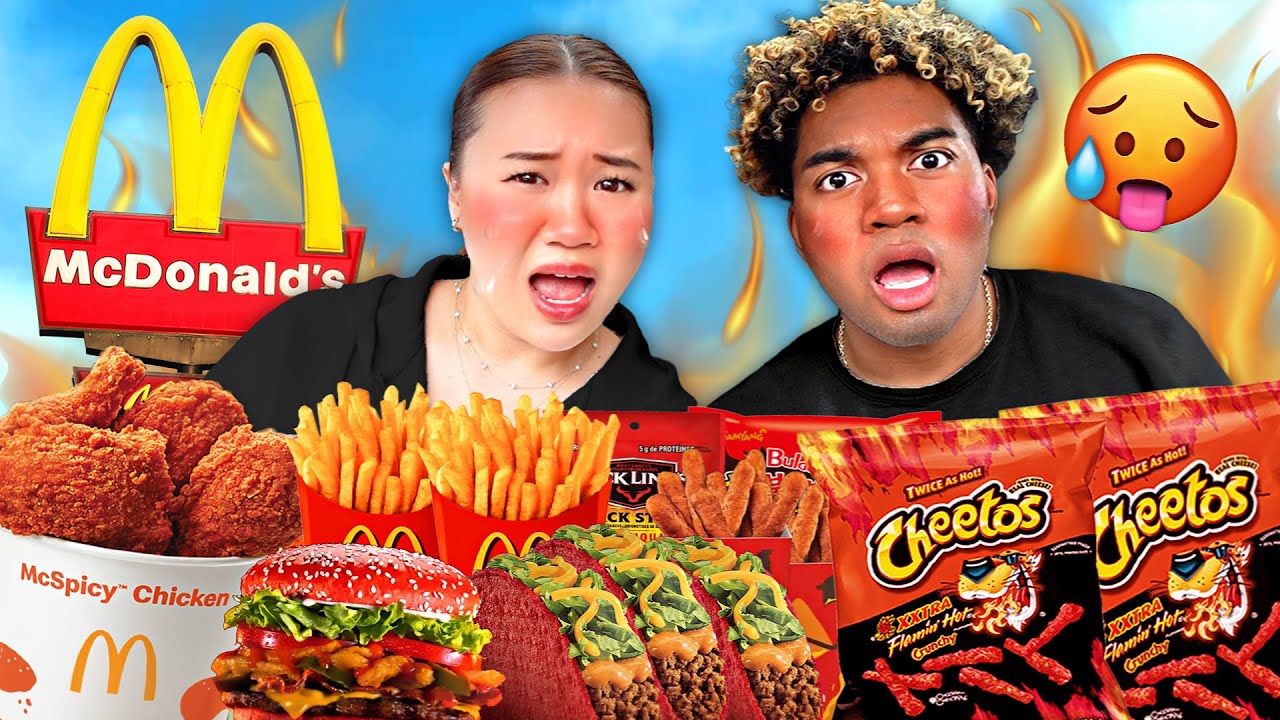 Eating The SPICIEST FOOD From Every FAST FOOD Restaurant!