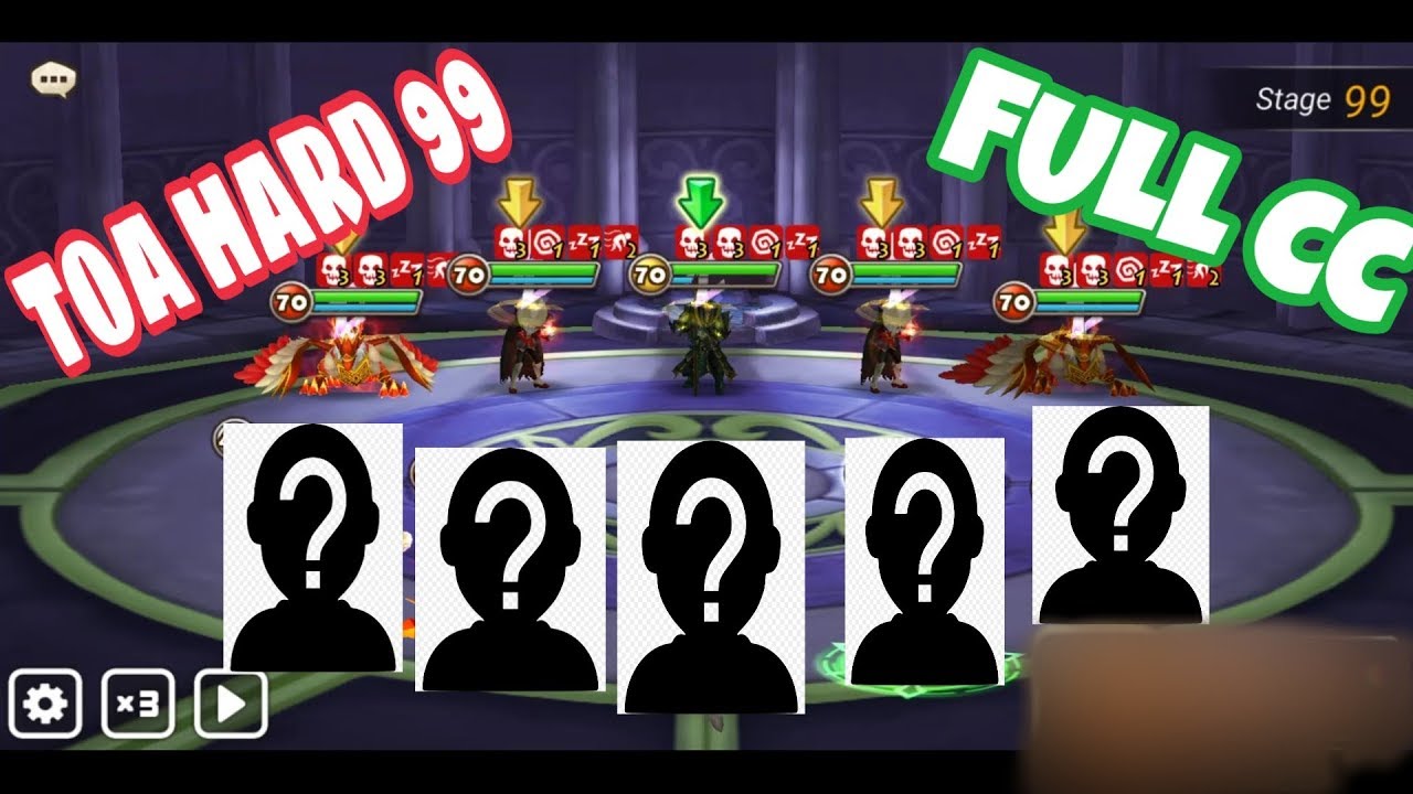 SUMMONERS WAR: PISO 99 Y 100 TOA HARD ATHAROS 2018