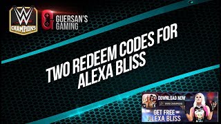 Celebrity 2 Redeem Codes for a Free Alexa Bliss 👩‍🎤 / WWE Champions Wealth