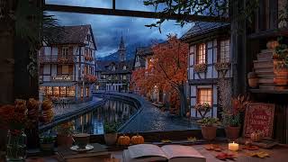 European Canal Village Rain Ambience 🌧️ Cozy Study Room Thunder Sounds for Focus & Relaxation