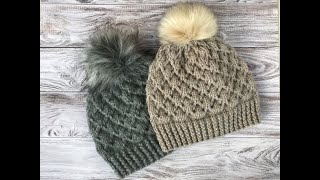Knitted winter hat 'Szyszka', part 1