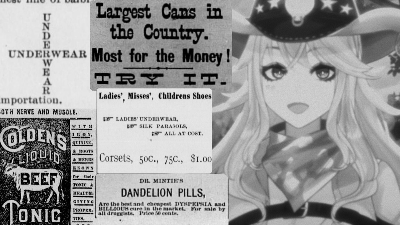Cowgirl VTuber Explores Late 1800s Strange Newspaper Ads