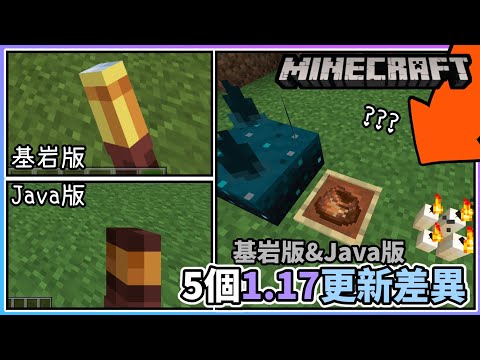【Minecraft】基岩版與Java版的5個1.17更新差異【當個創世神】