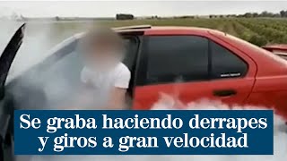 Se graba haciendo derrapes y giros a gran velocidad y los sube a las redes sociales