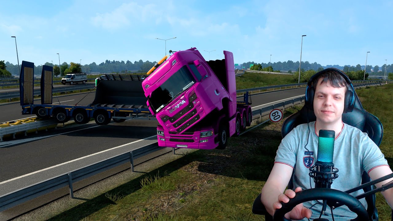 ✨✨Проведи ночь с Ильей Странником. Cтрим  в Euro Truck Simulator 2 на Logi G27✨✨