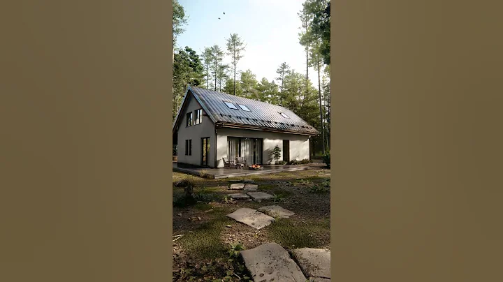 A Relaxing Retreat: A Modern Cabin in a Pine Forest. Lumion Animation #shorts