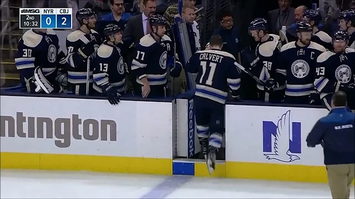 Matt Calvert Takes Slapshot to the Face - Returns ...