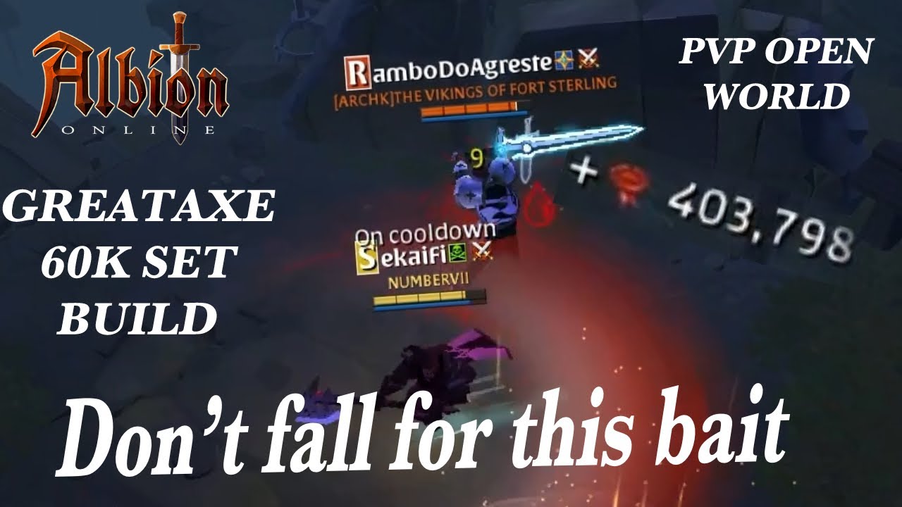 Greataxe PvP Albion Online Cheap Build | Dungeon Diving And Baiting | Open World PvP Ep.4