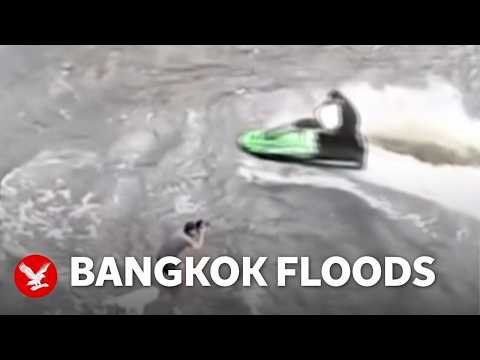 Jet skier arrested after attempt to ‘cheer up’ locals by riding through flooded Bangkok streets