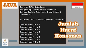 Program Java Menghitung Jumlah Huruf Konsonan