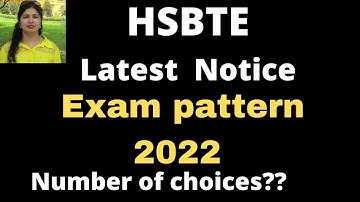 Hsbte diploma examination pattern 2022 |  Exam notice HSBTE | HSBTE 2021 Exam |  Mercy chance
