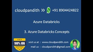 3  Azure Databricks Main Concepts