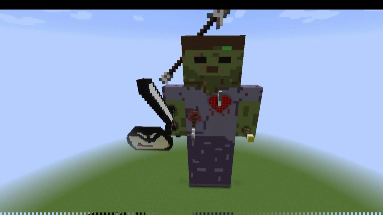 Minecraft Zombie Pixel Art.