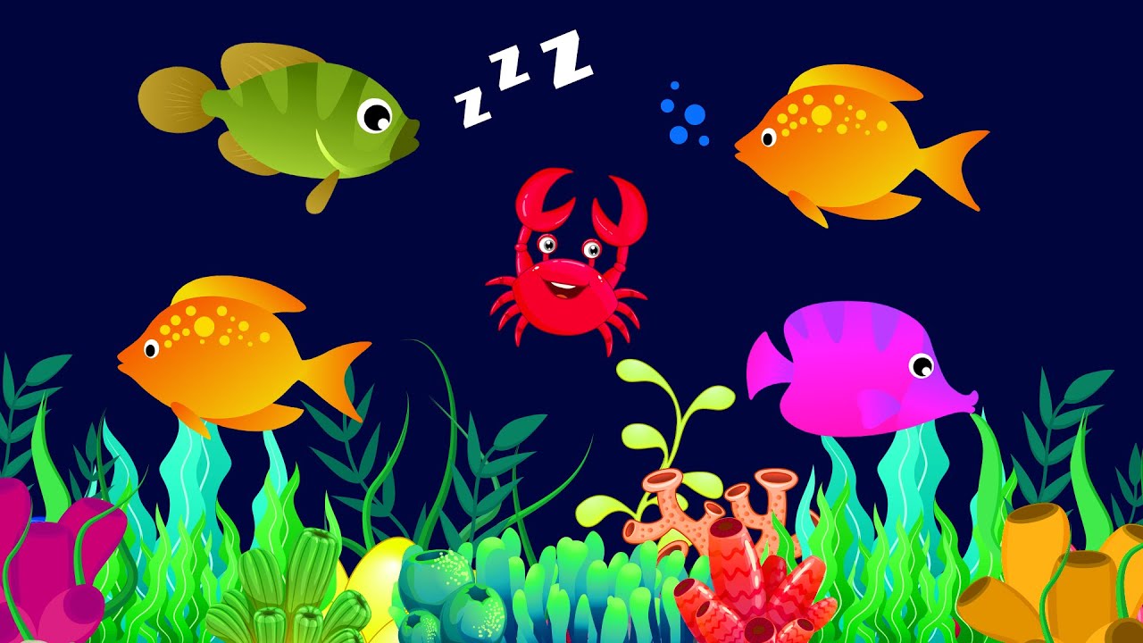 Bedtime Lullaby for Babies, Kids & Parents 😍 Animation🐟Fish lullaby🐟 ...