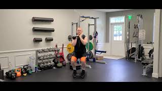 1-KB Front Rack Heels Elevated Squat