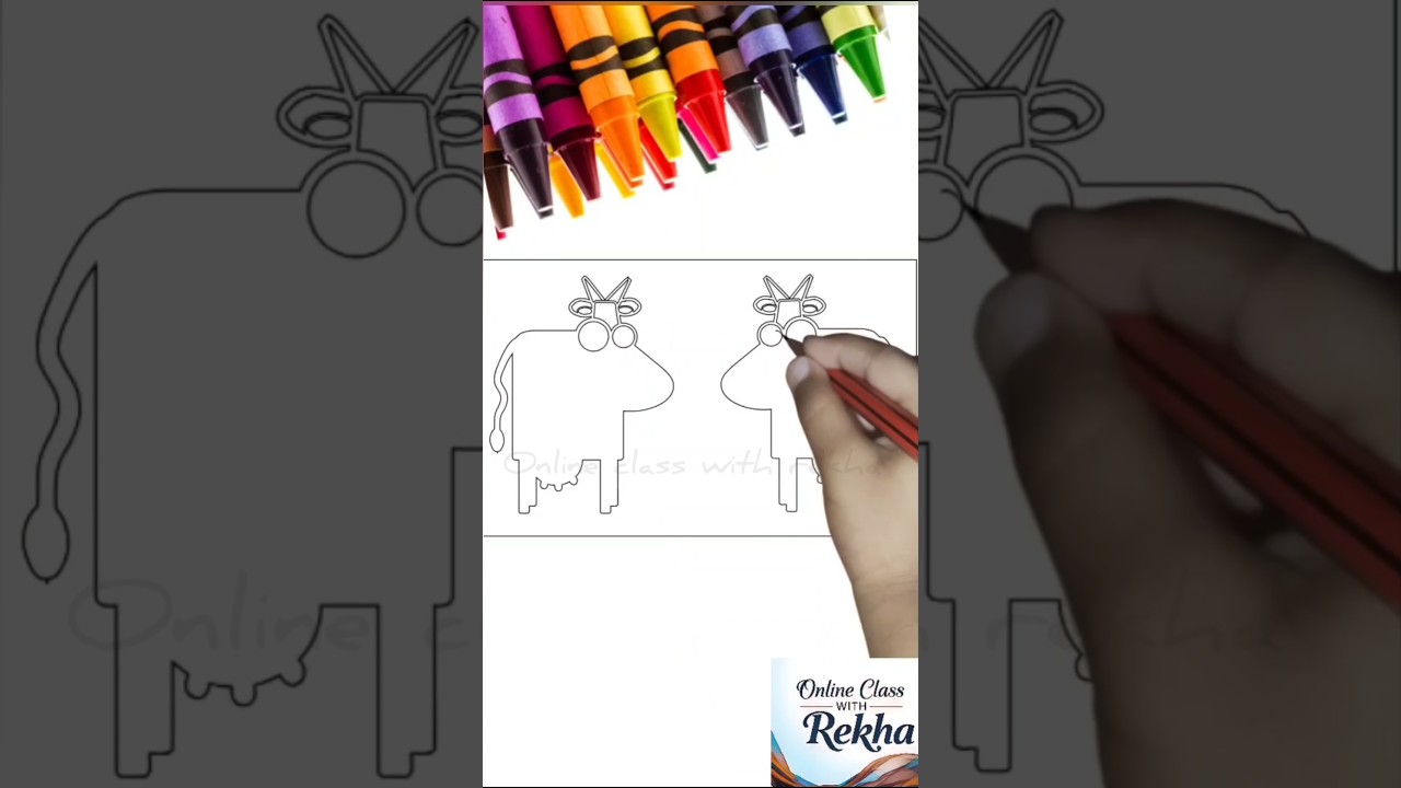 How to draw a cow easy step by step for beginners || Cow Drawing || Whiteboard Animation