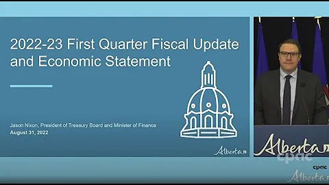 Alberta Finance Minister Jason Nixon presents fisc...