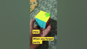 When you solve the whole cube but forgot one algorithm #cube #parity #shorts @cuboxgamer5356
