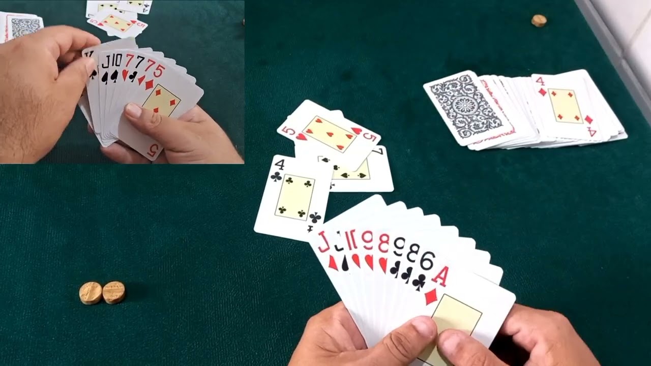 Jogando um baralho, cacheta