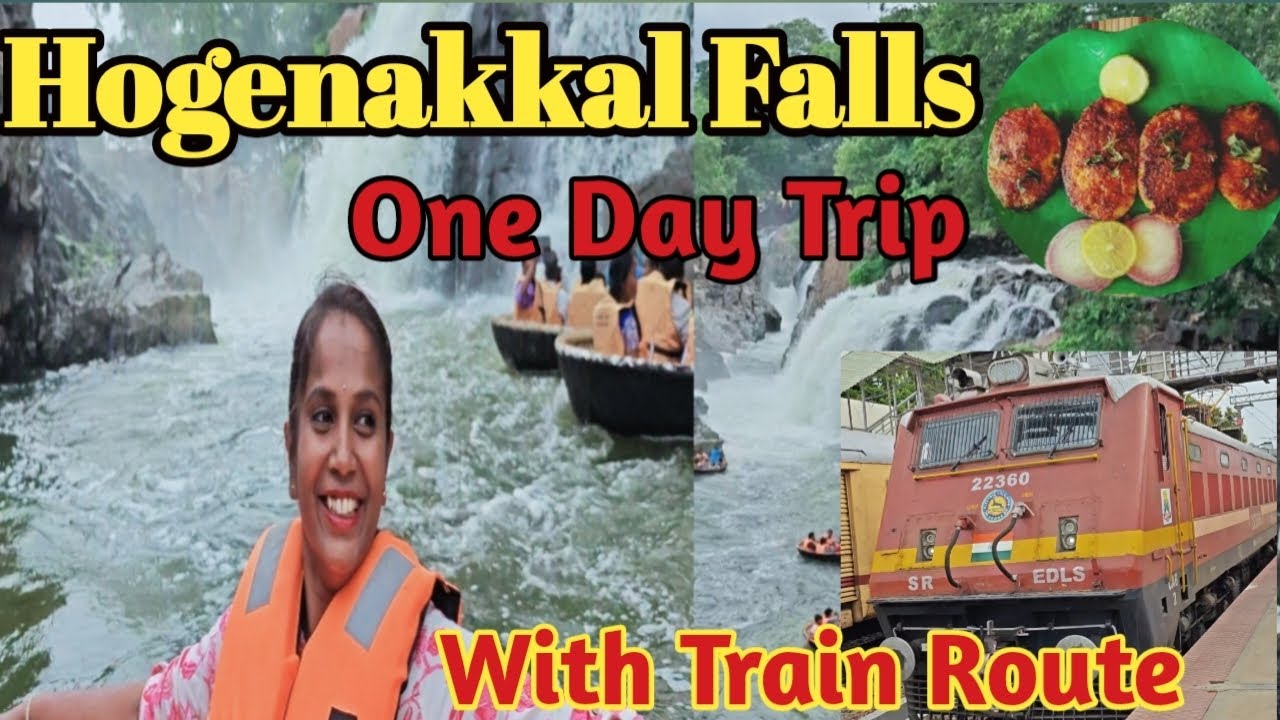 HogenakkalFalls withTrain Route#hogenakkalwaterfalls#hogenakkal#anekal#karnataka#tamilnadu#waterfall